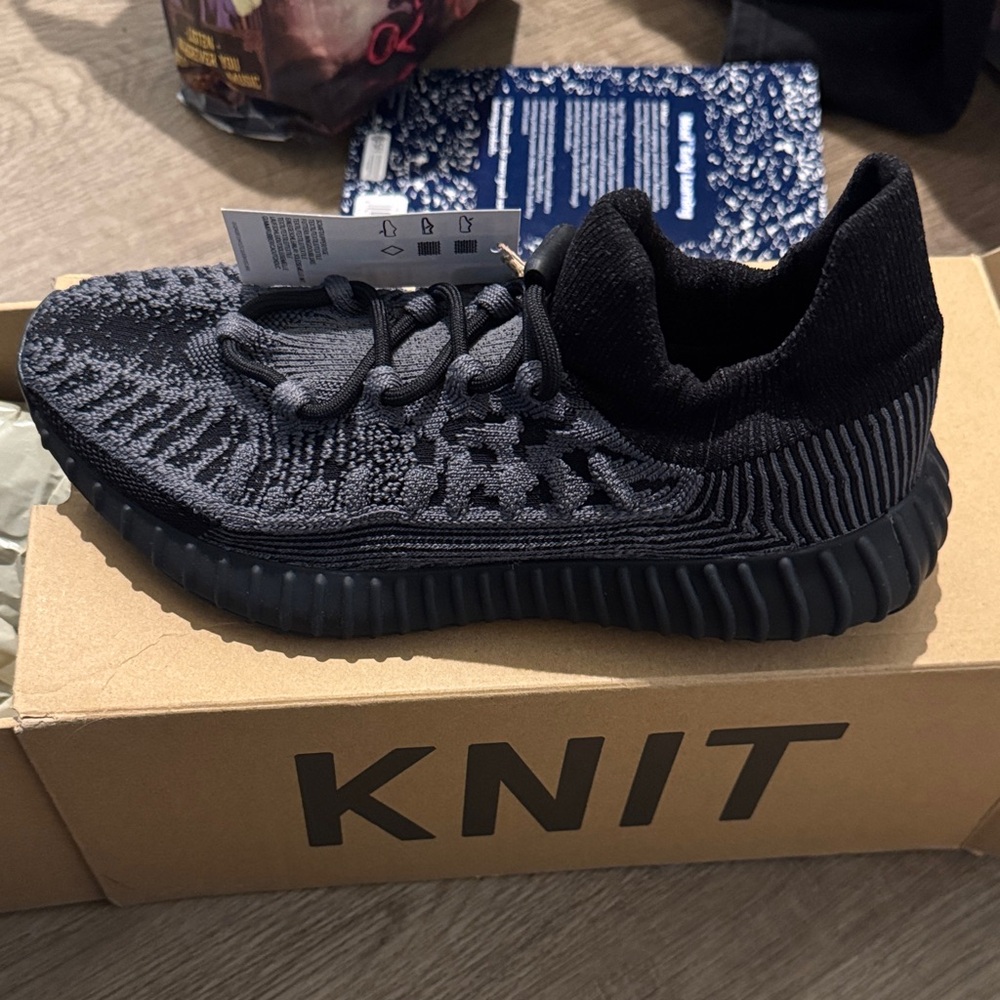 Yeezy Black Knit Athletic Shoes